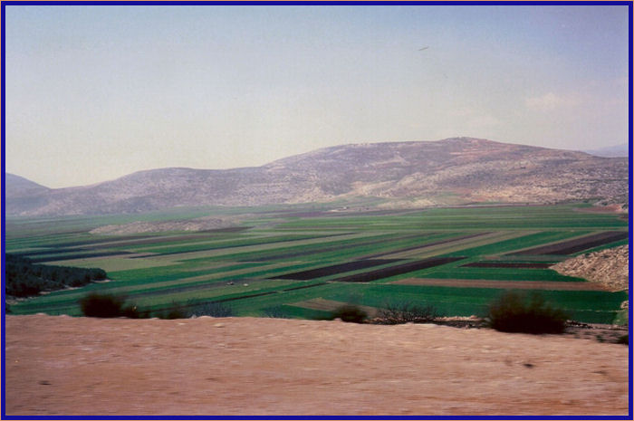 The fertile fields along the road to Nazareth